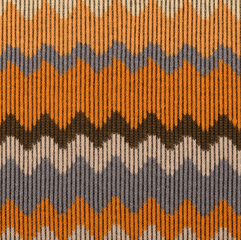 Dikke Jersey Zigzag Orange/Grey