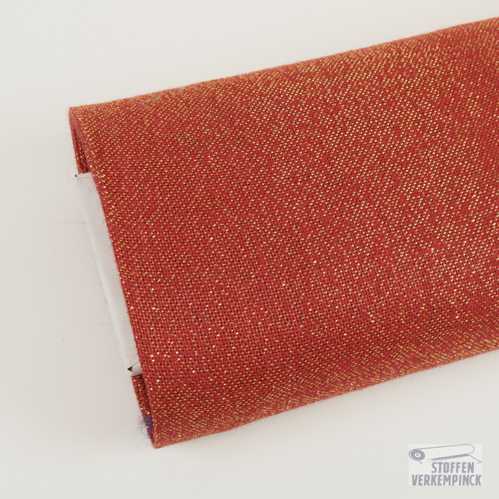 Kerst Jute Rood/Goud