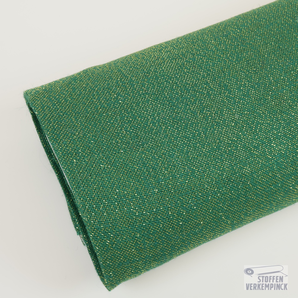 Kerst Jute Groen/Goud