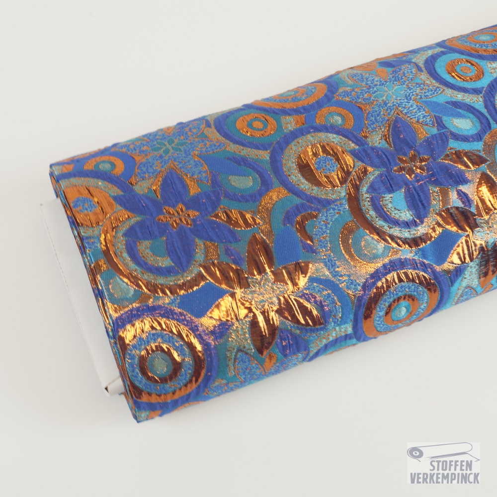 Brokaat Circle/Flower Blue