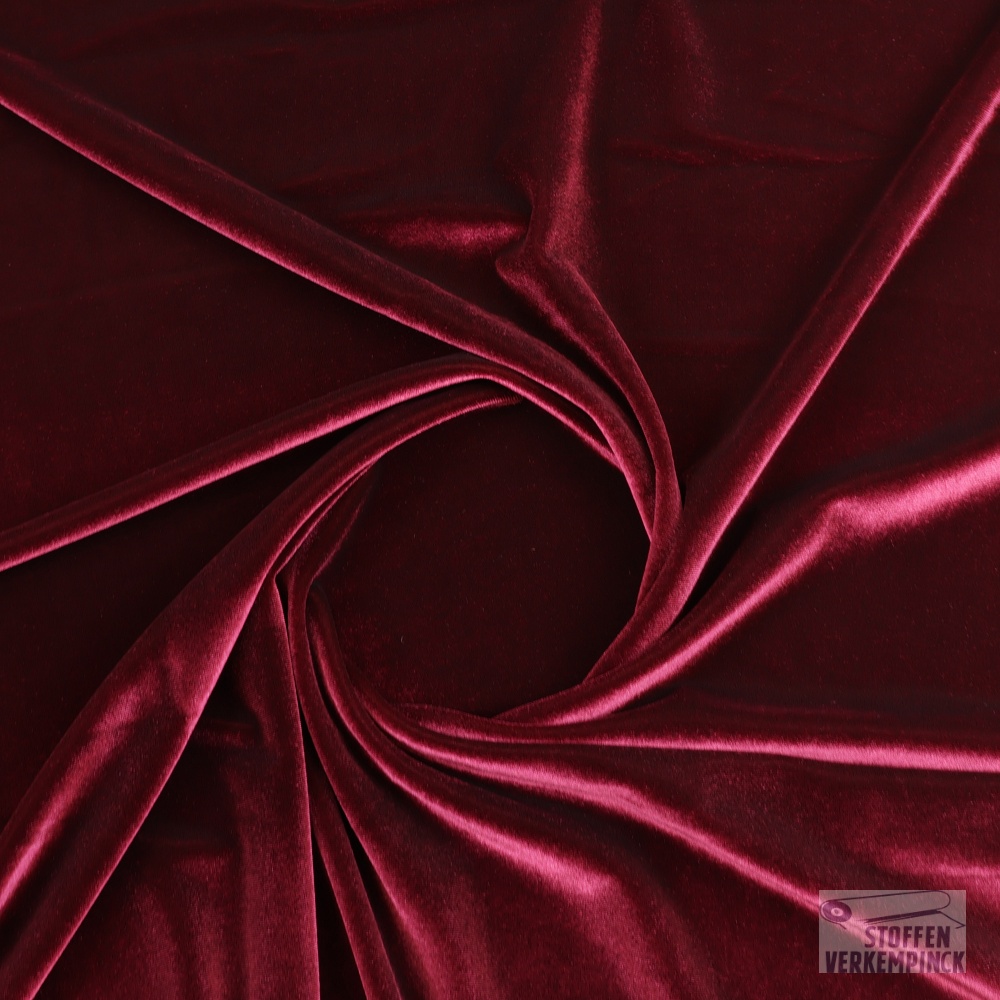 Fluweeljersey met Lycra Wine