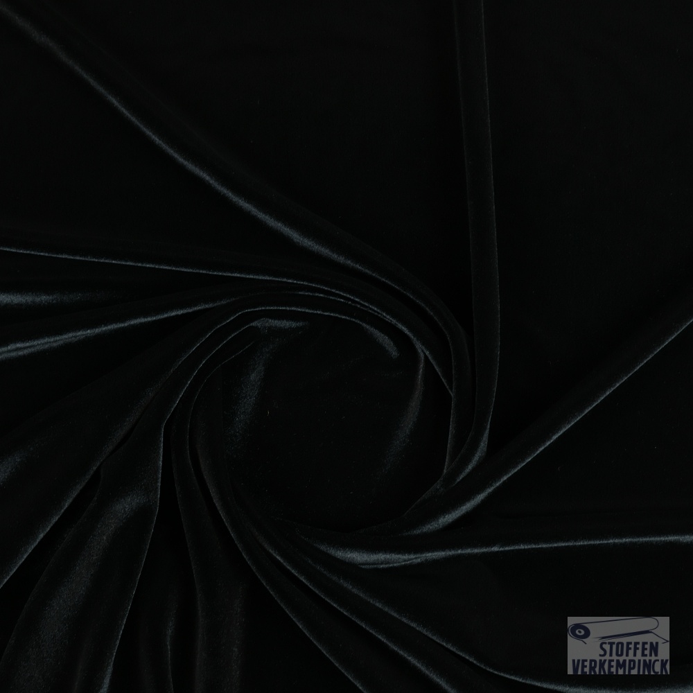 Fluweeljersey met Lycra Black