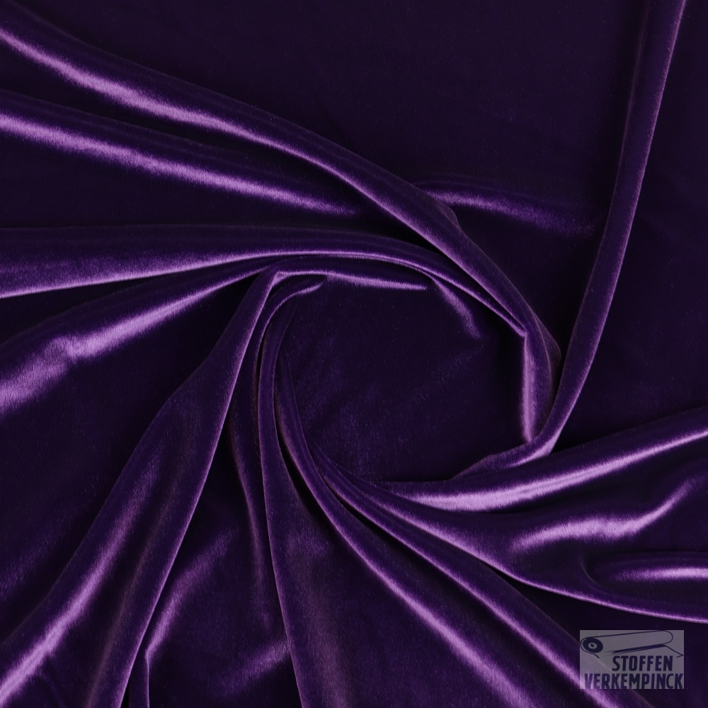 Fluweeljersey met Lycra Purple