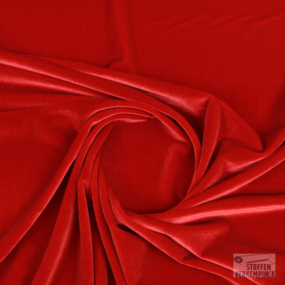 Fluweeljersey met Lycra Red