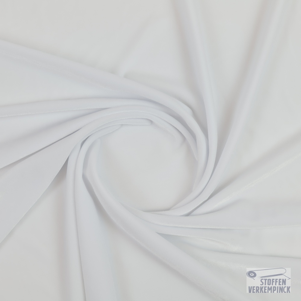 Fluweeljersey met Lycra White