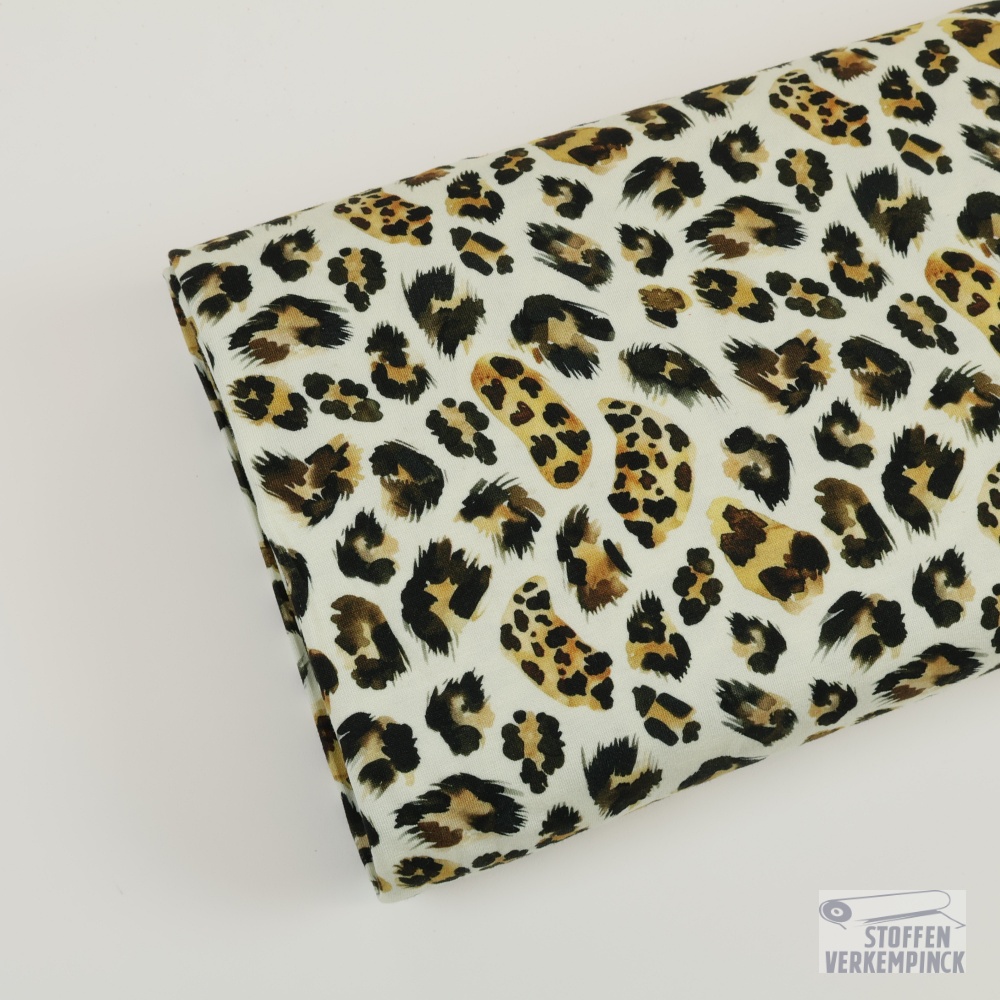 Jersey Viscose Digital Animal Ecru