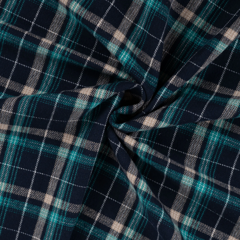 Flanel Tartan Marine/Petrol