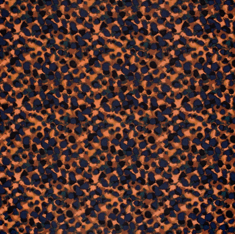 Jersey Viscose Spots Orange/Navy