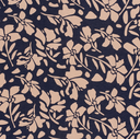 Jersey Visco/Nylon Moderne Bloem Marine