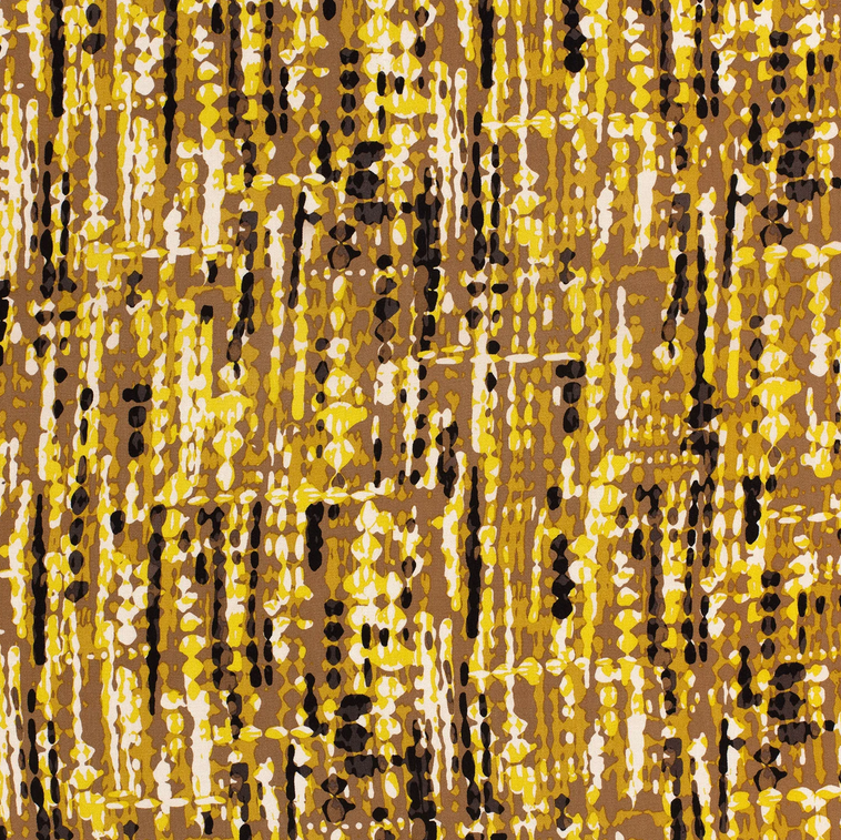Viscose Twill Spotty Stripes Ochre/Caramel