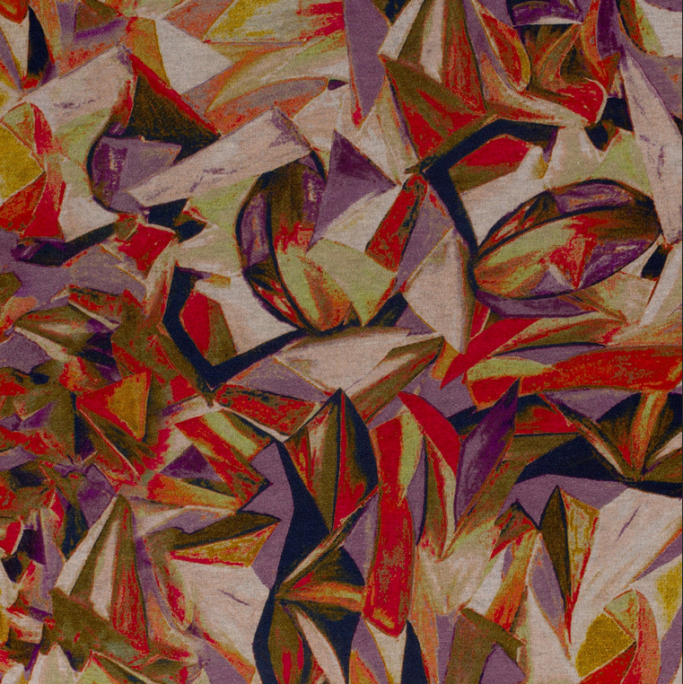 Dubbeljersey Coloured Figures Dark Red