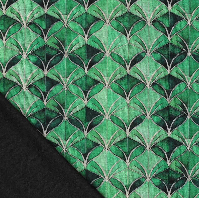 Dubbeljersey Tulip Tiles Green