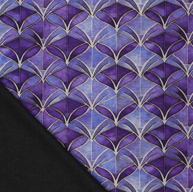 Dubbeljersey Tulip Tiles Purple