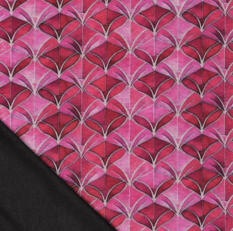 Dubbeljersey Tulip Tiles Pink