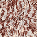 Jersey Viscose Faded Flowers Brown