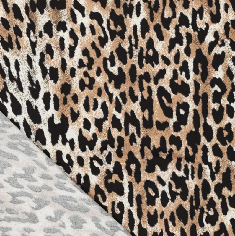 Viscose Satin Stretch Animal
