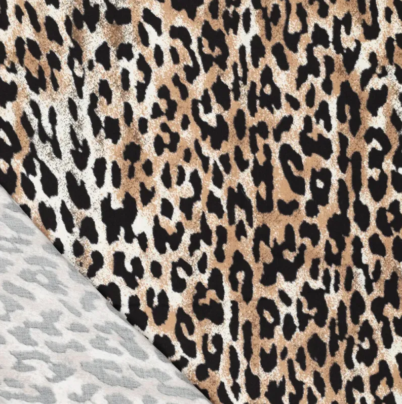 Heavy Viscose Satin Stretch Animal 