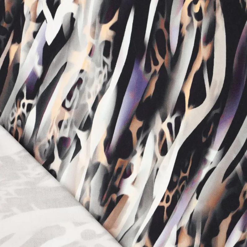 Heavy Viscose Satin Stretch Lynx Grey