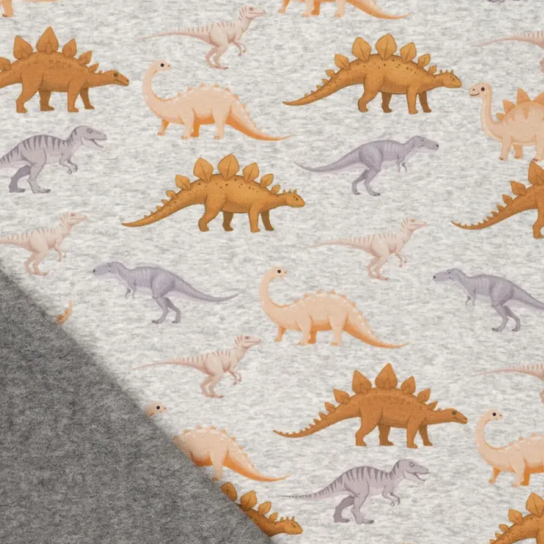 Alpenfleece digital Dino's Light Grey