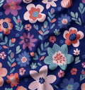 Waterdichte stof voor regenjas met print Osaya Blue/Pink