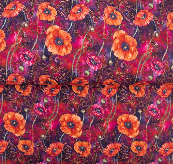 French Terry digital Meadow Breeze