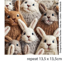 French Terry digital 3D Cuddle Bunnies