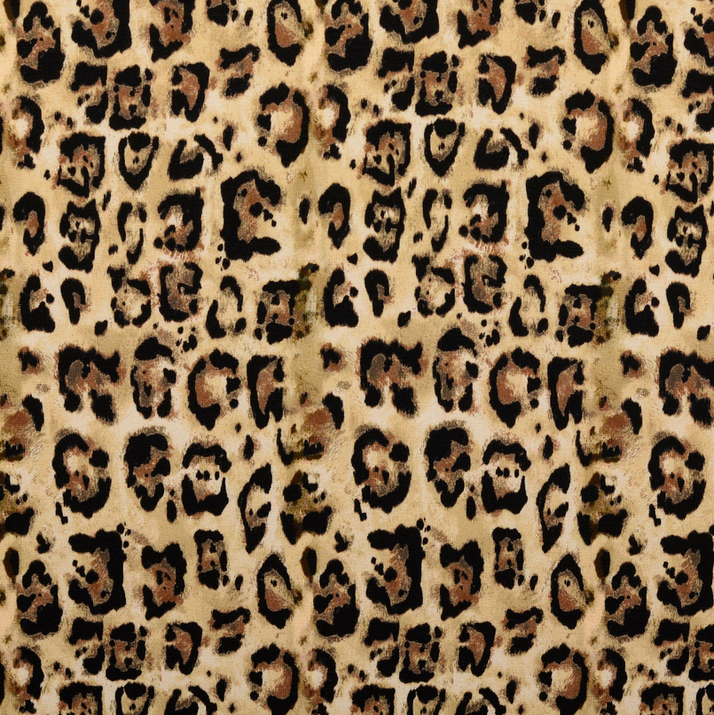 Jersey Katoen Digital Animal Skin Beige