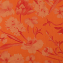 Viscose Satin Digital Flowerprint Orange