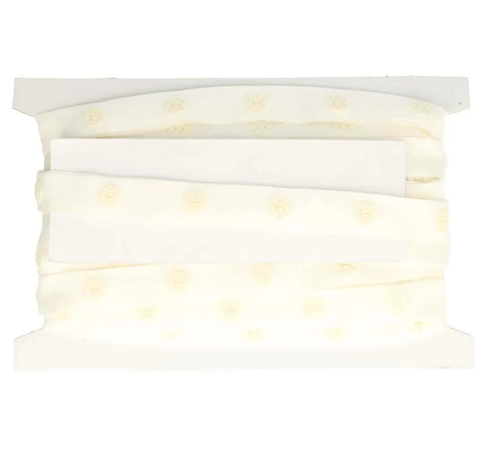 Drukkertjes band 25mm Offwhite