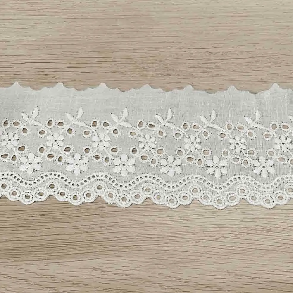 Broderiekant 73mm wit 
