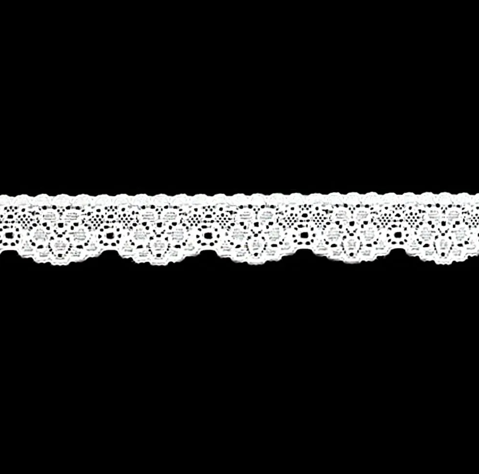 Nylon stretch kant 25mm - wit