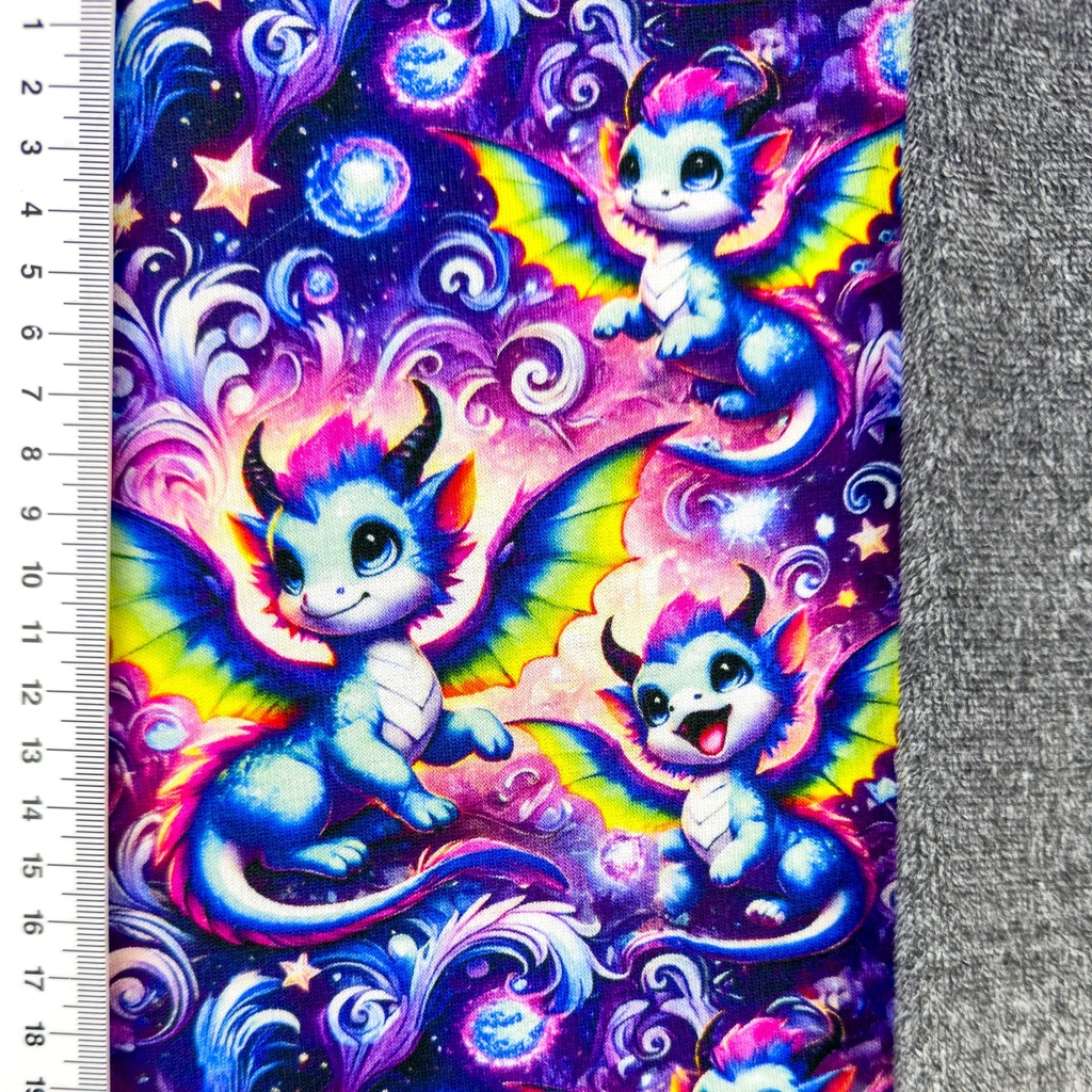 Alpenfleece digital printed Night Time - design B