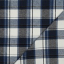 Cotton Yarn Dyed brushed Big Checks Jeansblue