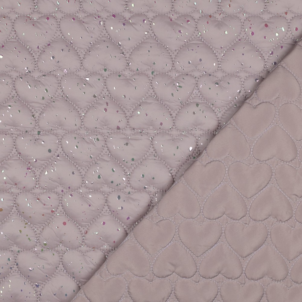 Matelassé Foil Hearts Dark Powder
