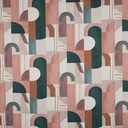 Canvas Digital Geometric Green/Rose