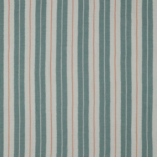 Double Gauze Yarn Dyed Stripes Green