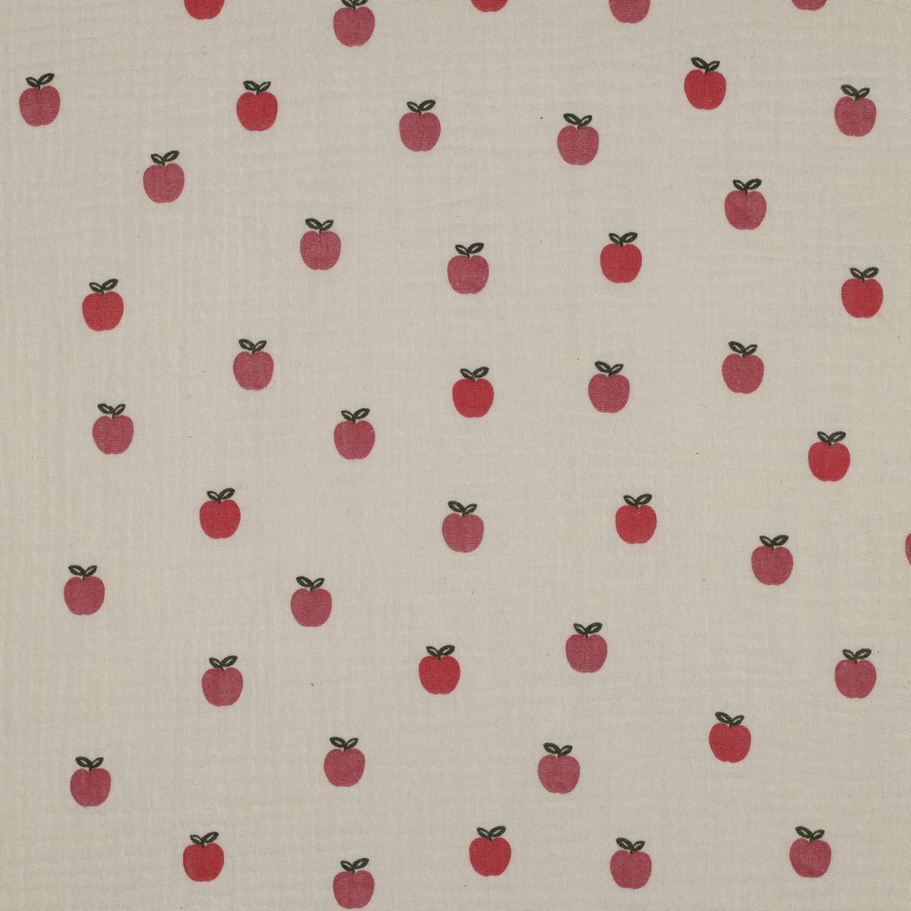 Double Gauze Apples - Natural