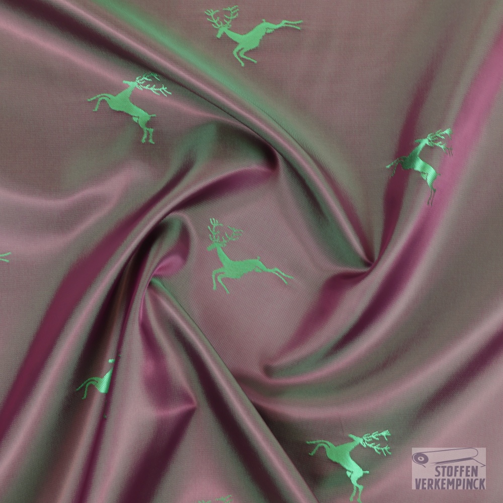 Jacquard Voering Hert Paars/Groen