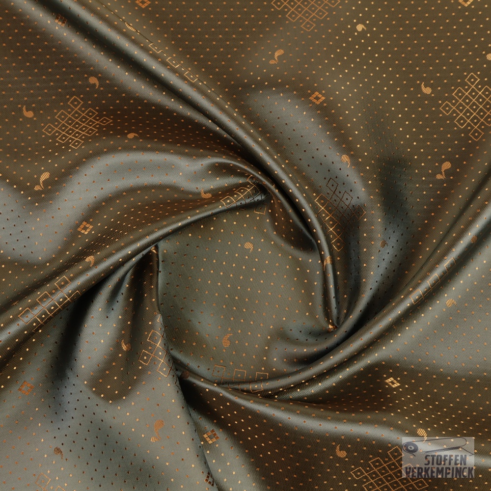 Jacquard Voering Geo Dots Bruin/Roest