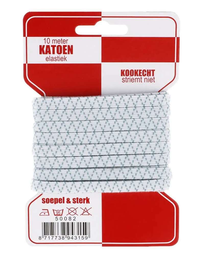 Katoenelastiek 6mm - 10m 