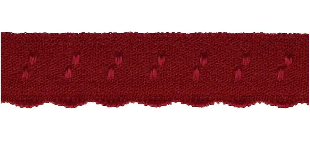 Elastisch Vouwkant bordeaux