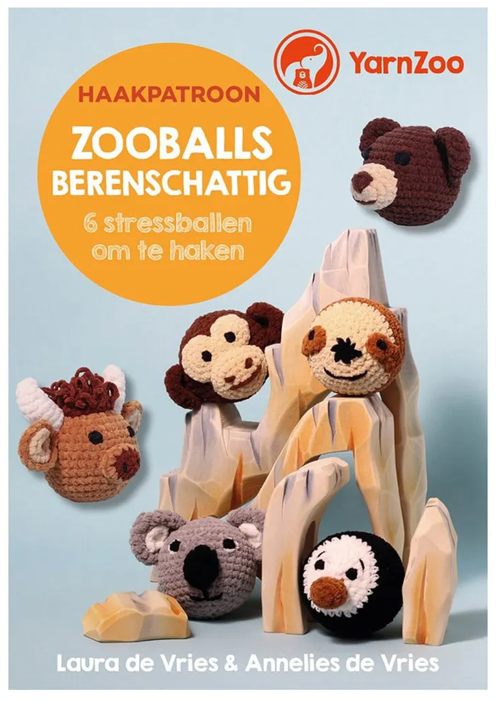 BOEK Haakboek Zooballs Berenschattig stressbal- L. de Vries