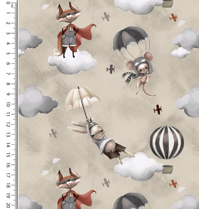 Alpenfleece Digital Let's Fly Fox Beige