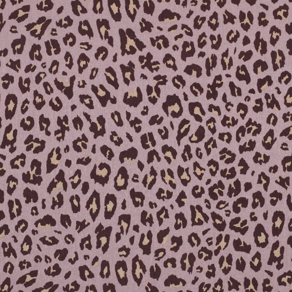 Linnen Viscose Animal Skin Rose/Aubergine