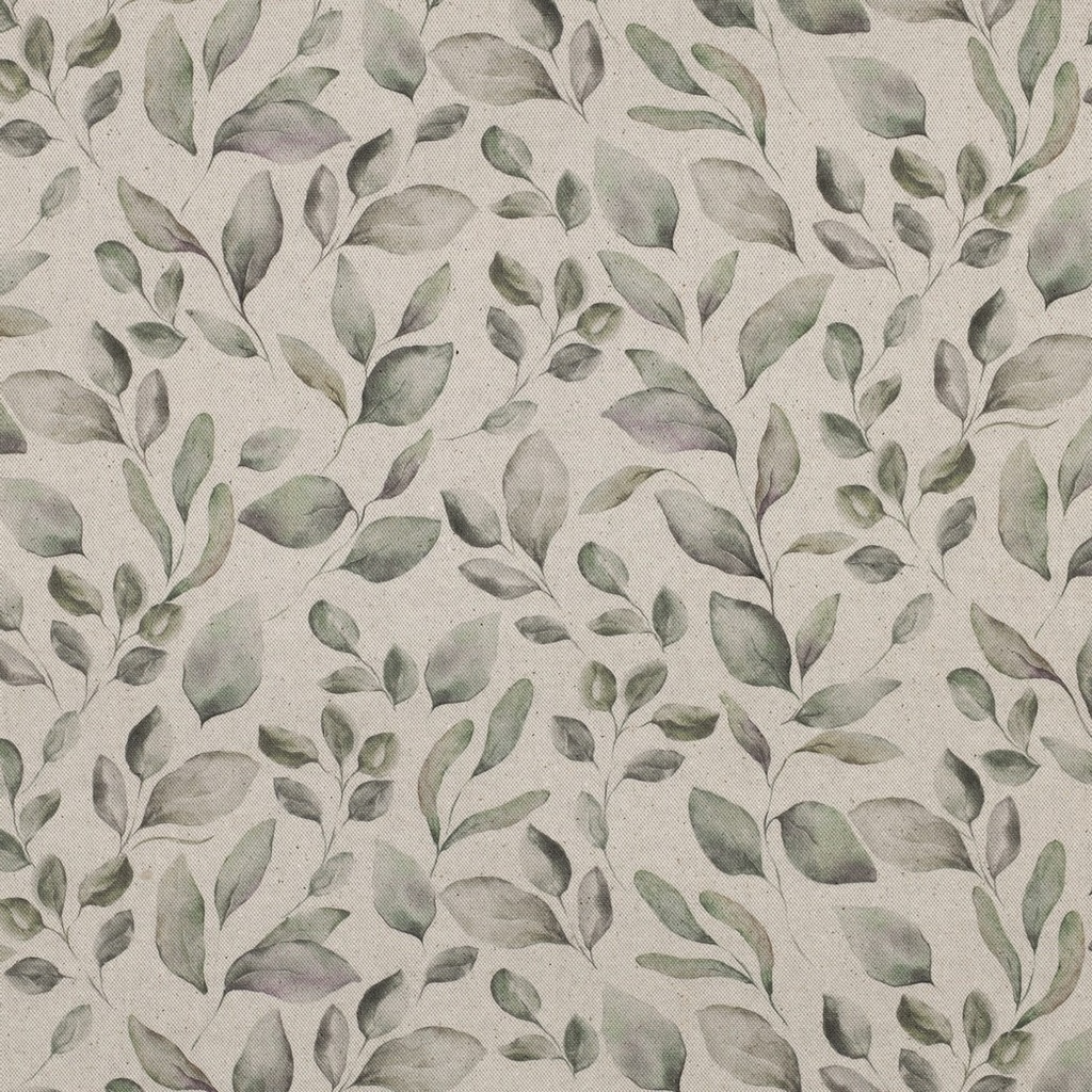 Canvas Linen Look Digital Leaves