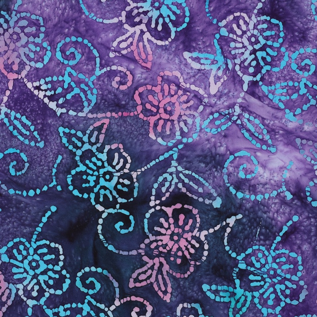 Handcrafted Batik Cotton Purple
