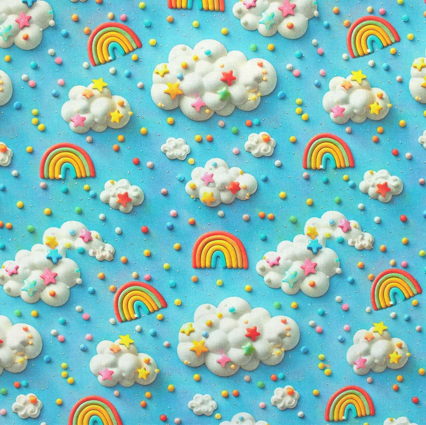 Katoen Digital "Rainbow" Turquoise