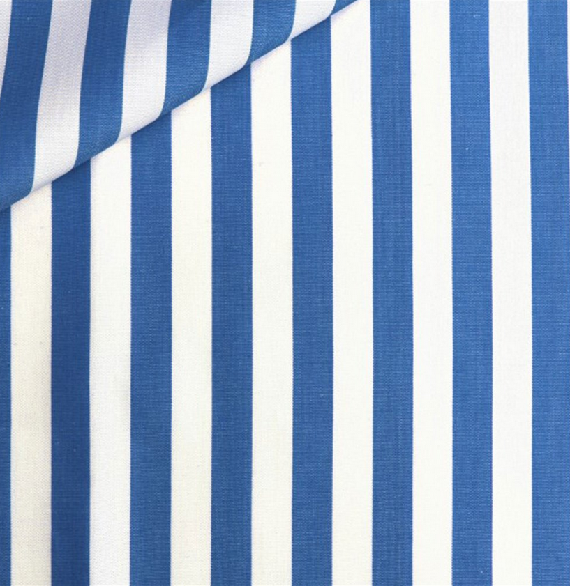 Popeline Banbury Stripes 1 cm. Royal