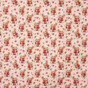 Jersey Katoen Digital Teddy Hearts Light Salmon