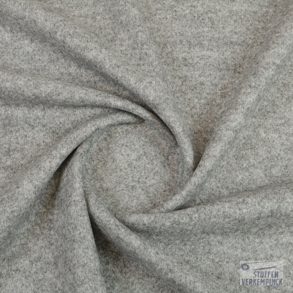 Mantelstof Knit Wooltouch Grey